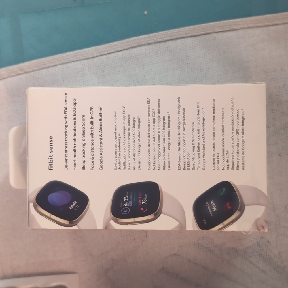 Fitbit Sense Gold and White Smartwatch - Picture 5 of 5